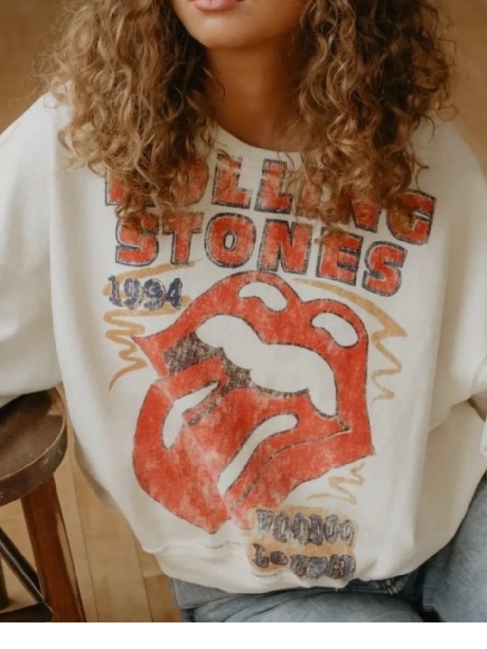 People of Leisure x Rolling Stones Graphic Sweatshirt